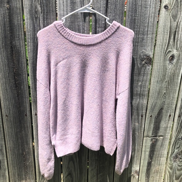 Madewell Payton Pullover Merino Wool Alpaca Blend Heather Lilac Sweater - Picture 3 of 10